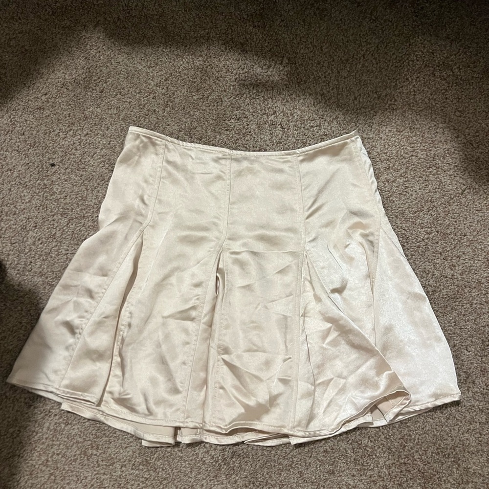 Cream Silk Skirt